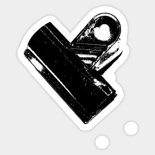 Hey, bulldog! Binder clip - black edition Sticker